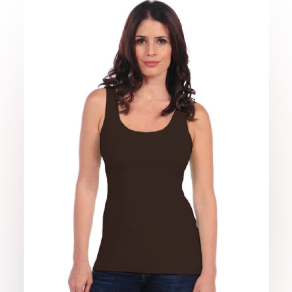 Smooth TankTees By Tina In Mocha Brown